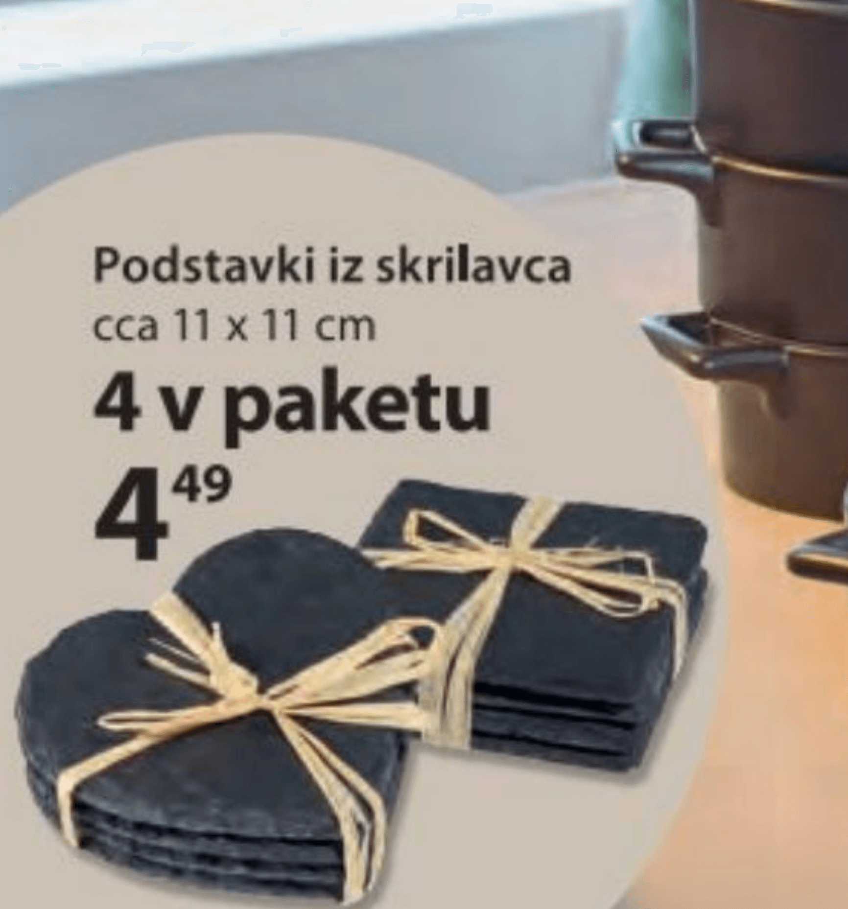 Podstavki iz skrilavca 4 v paketu