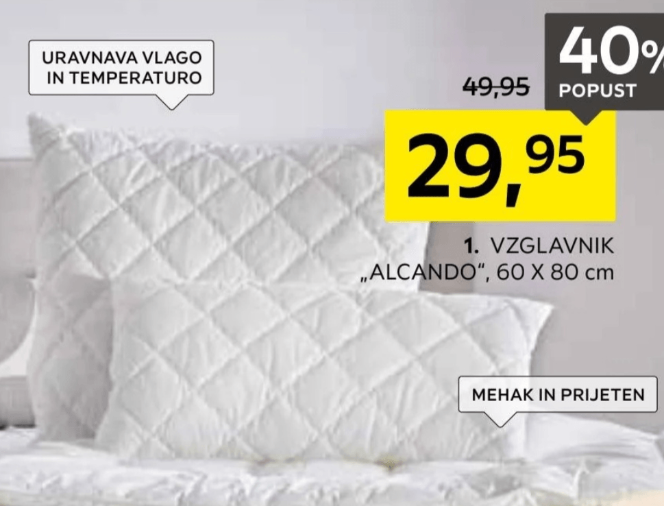 Vzglavnik „ALCANDO" 60 X 80 cm