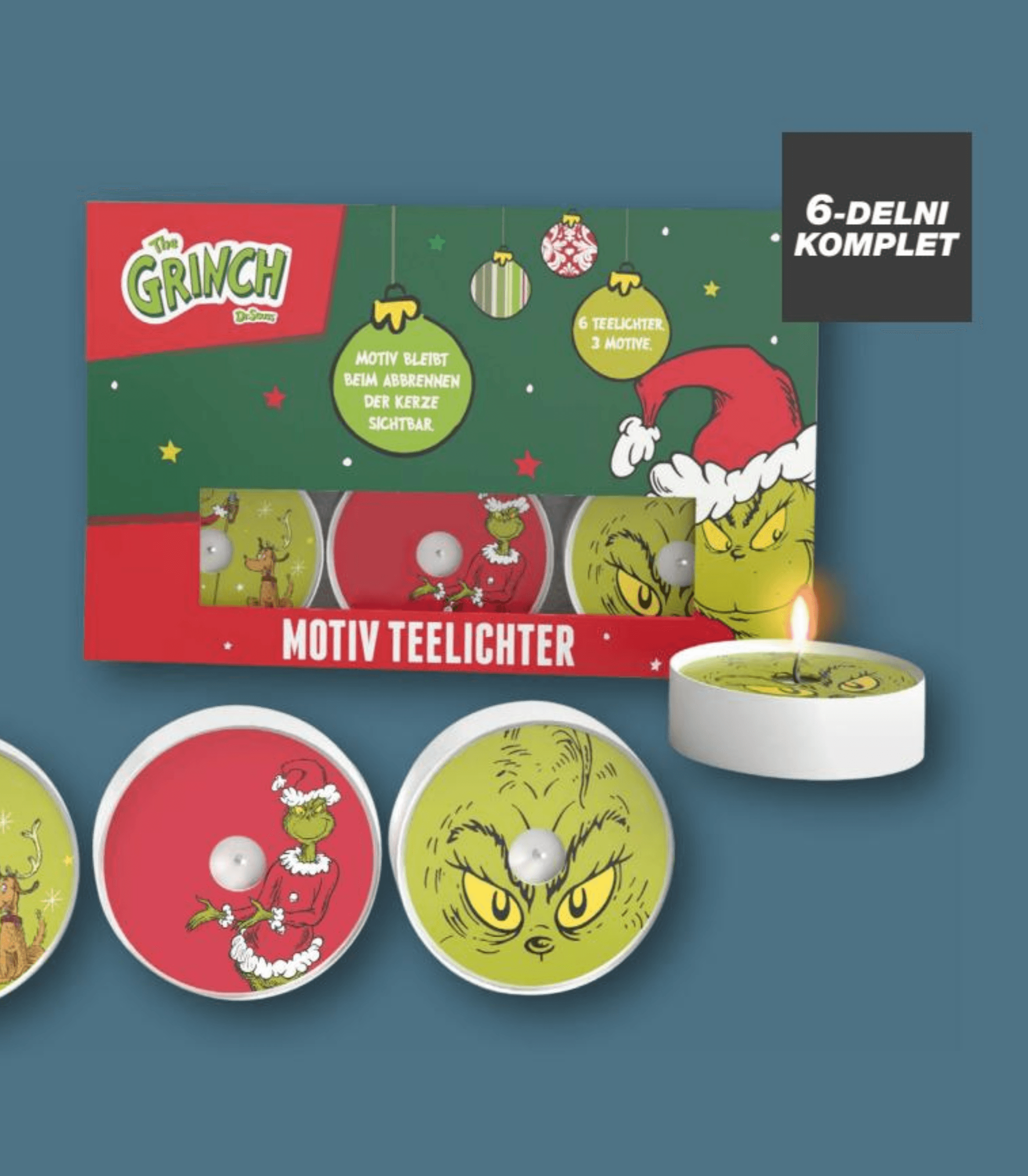 The Grinch Čajne svečke 6 kosov