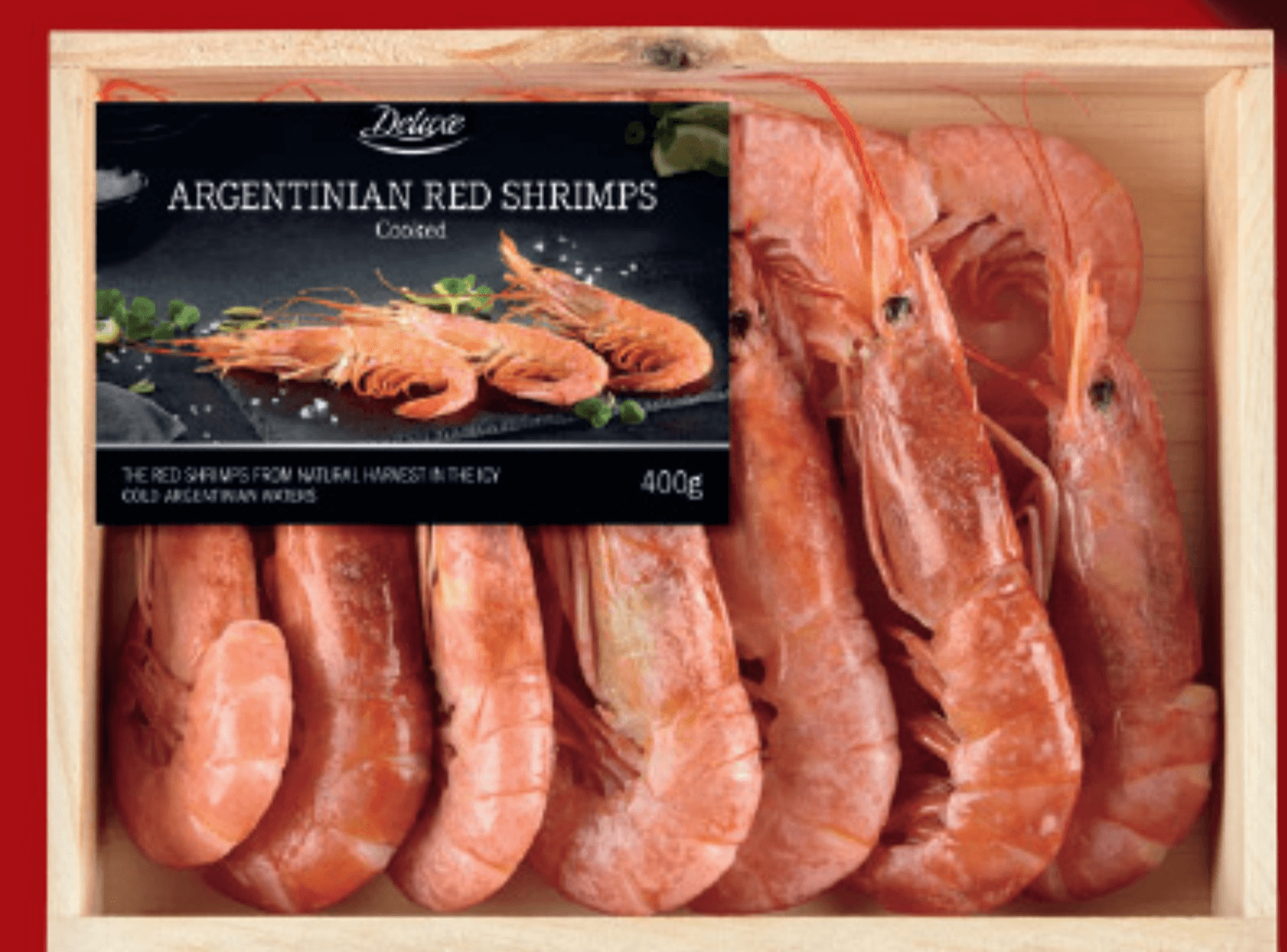 Deluxe Kuhane rdeče kozice 400 g