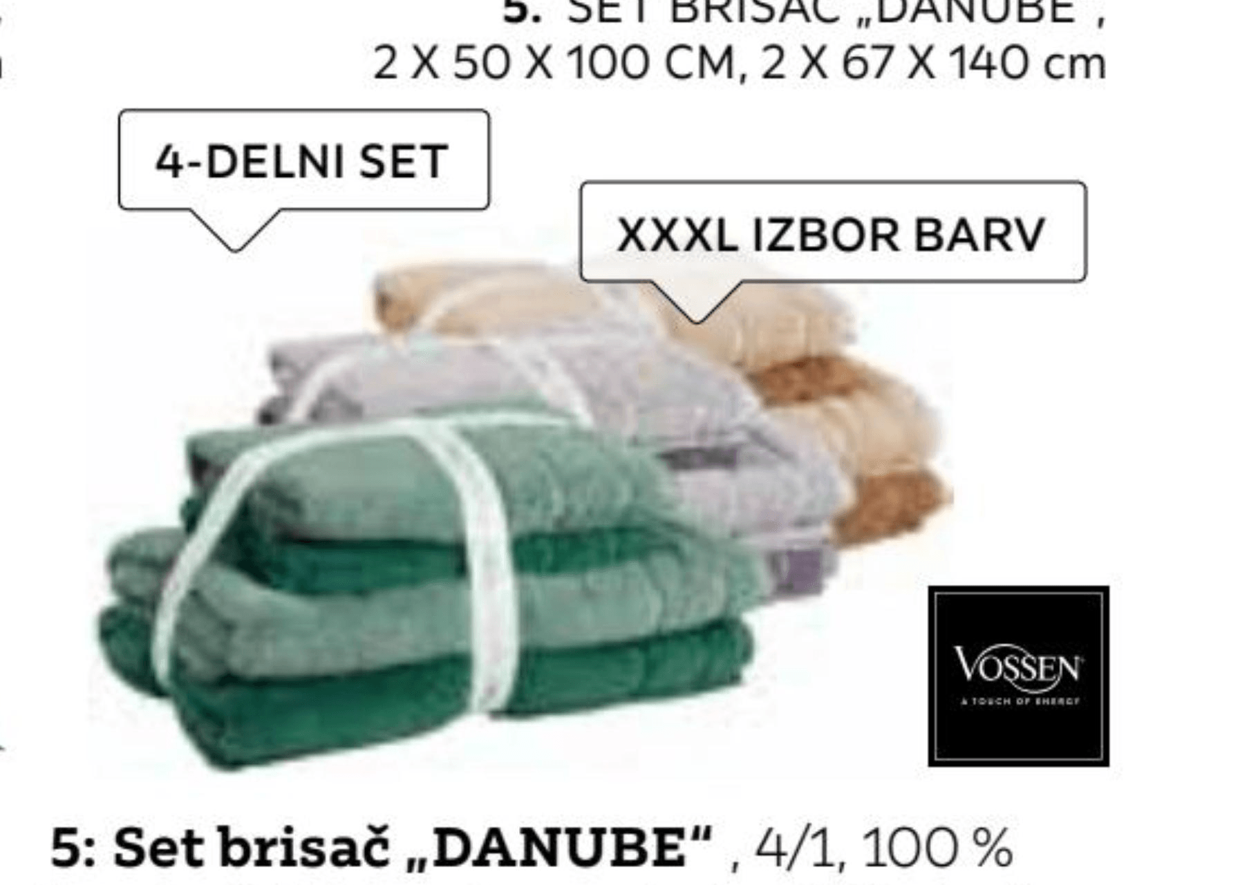 Set brisač „DANUBE" 4/1