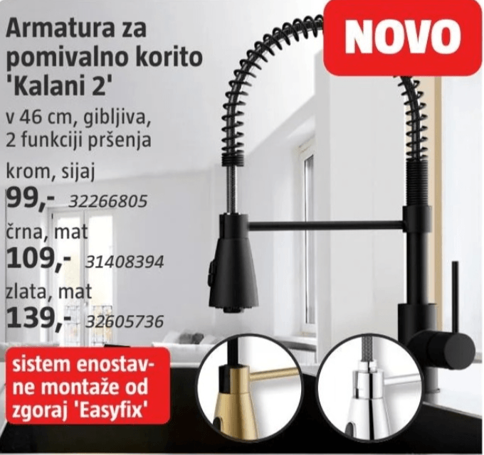 Armatura za pomivalno korito 'Kalani 2'