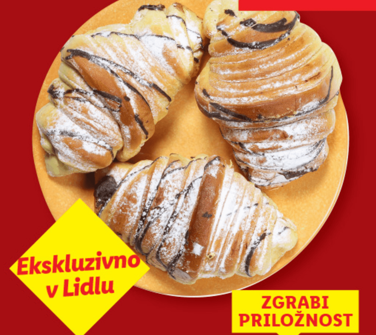Brioš rogljiček s kakavovim polnilom 100 g - Akcija v trgovini Lidl