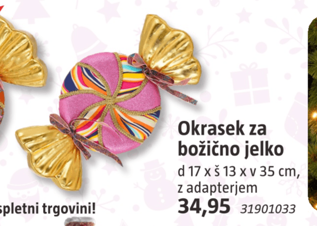 Okrasek za božično jelko