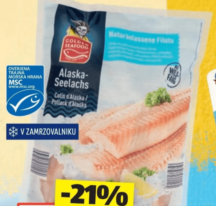 Golden Seafood File Aljaškega polaka 1 kg