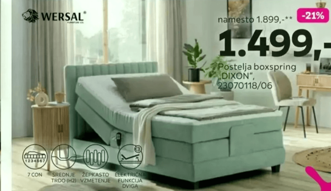 Postelja boxspring „DIXON" WERSAL