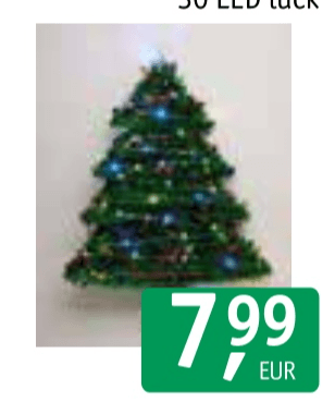 Novoletna LED smreka lameta 30 LED lučk