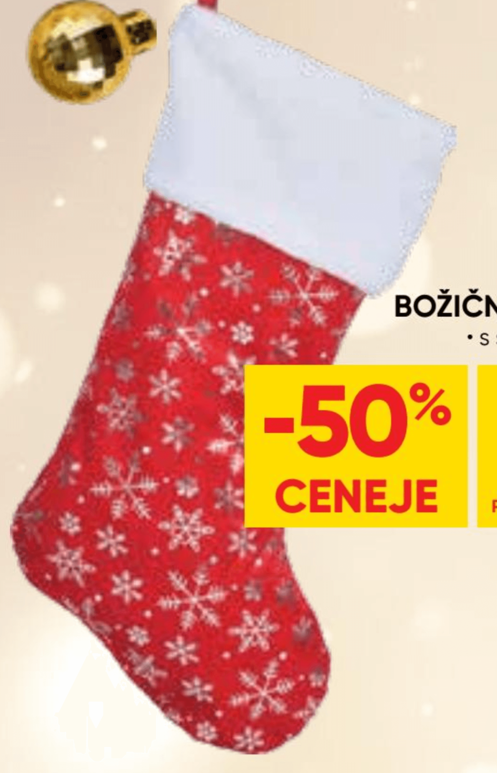 Dekoracija božična nogavica