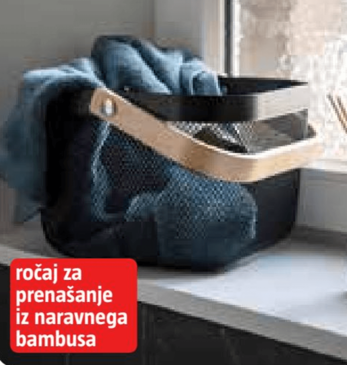 Kopalniška košarica 'Bambusa' d 25 x š 25 x v 17 cm