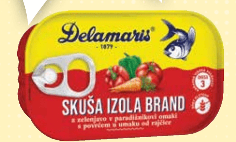 Skuša Izola Brand 125 g Delamaris