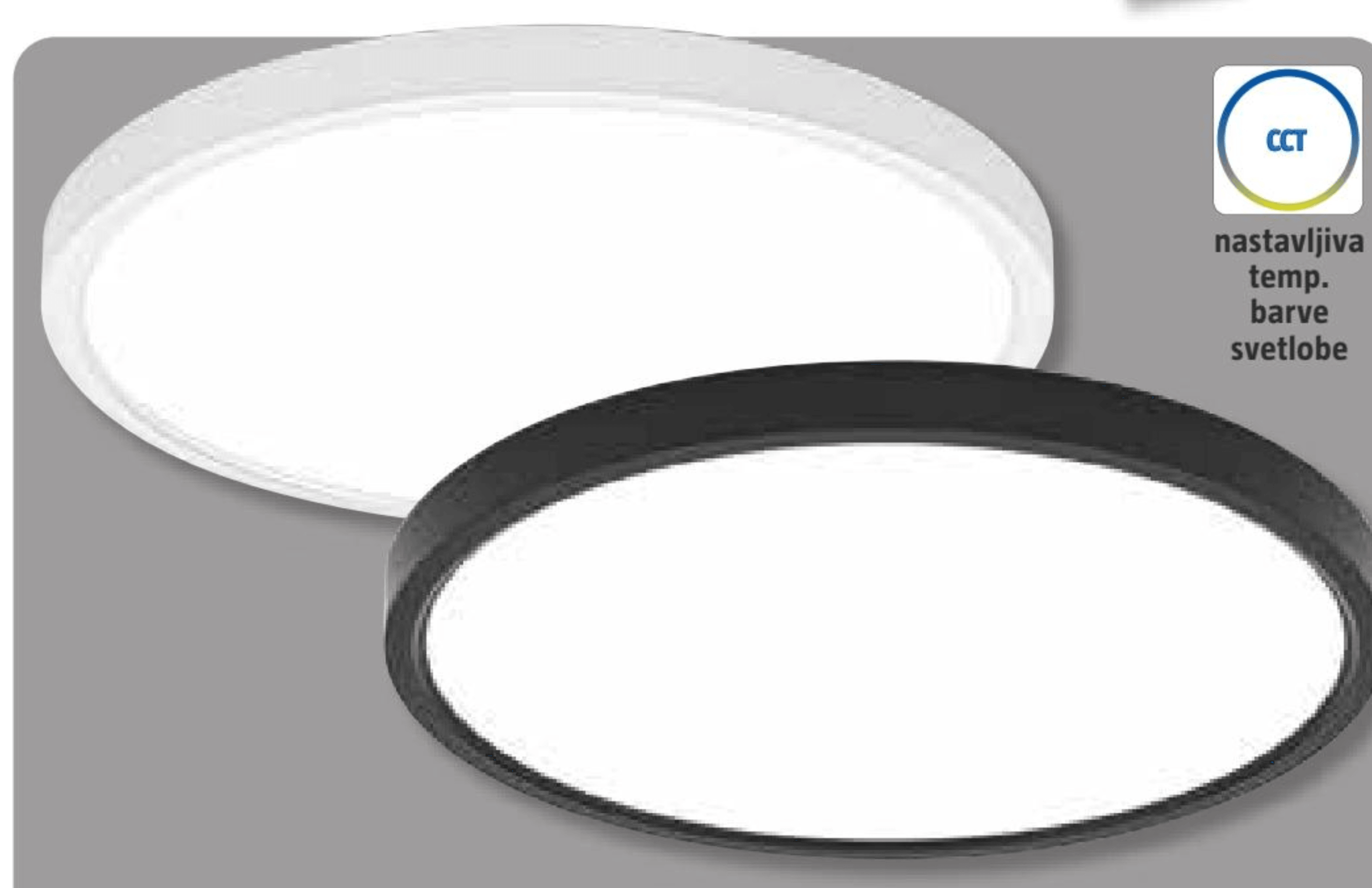 Stropna LED svetilka 20 W, Ø 30 x v 2,4 cm, 2.300 lm