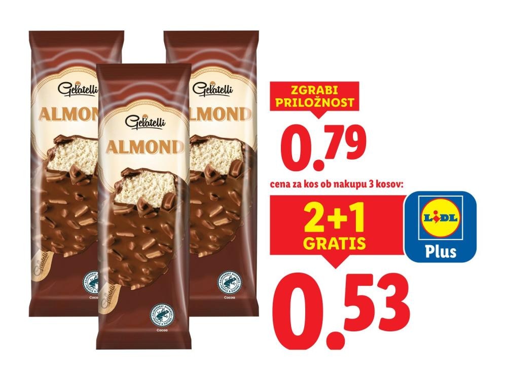 Gelatelli Sladoled mandelj 120 ml