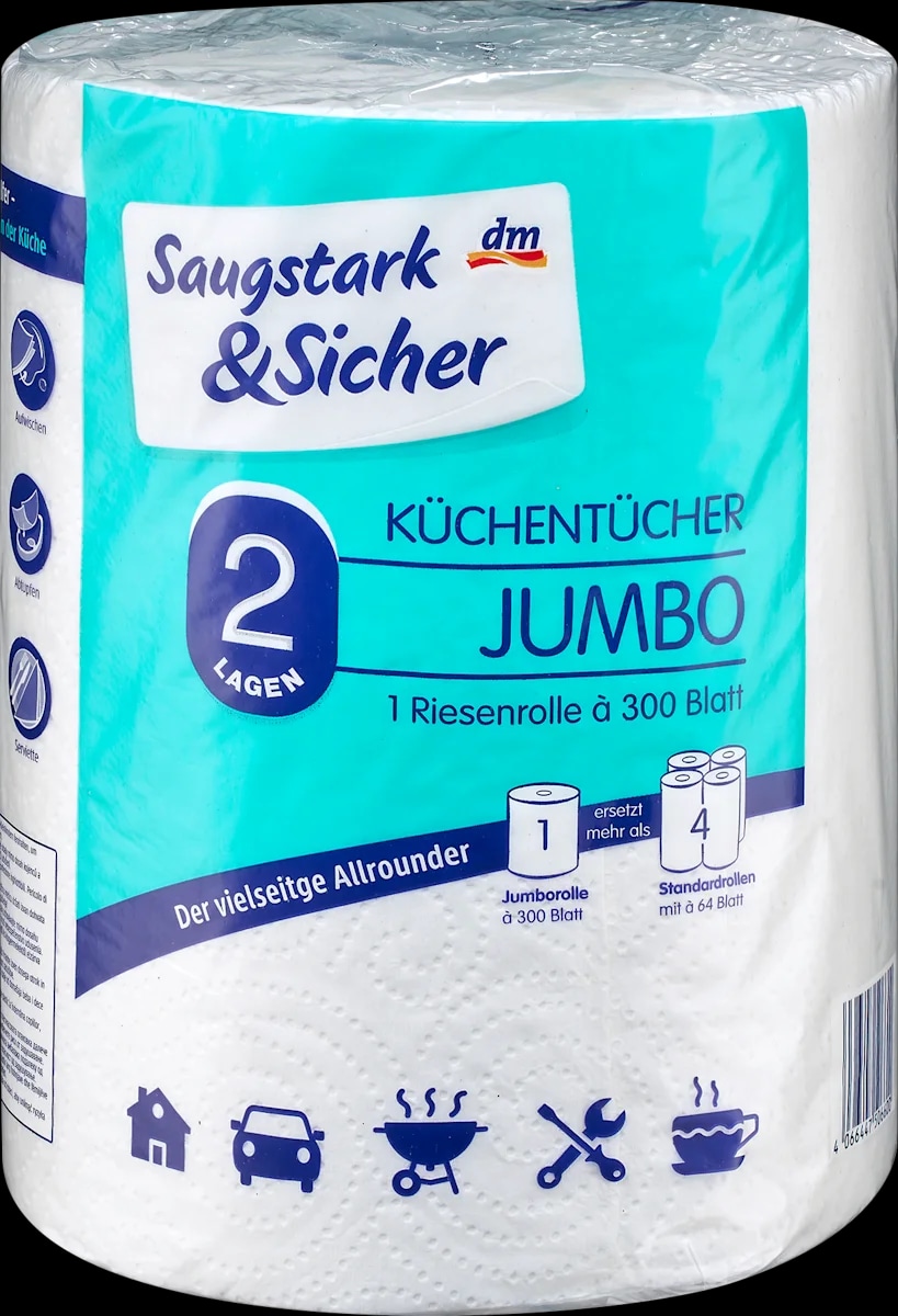 Saugstark & Sicher Jumbo kuhinjske brisače 300 lističev