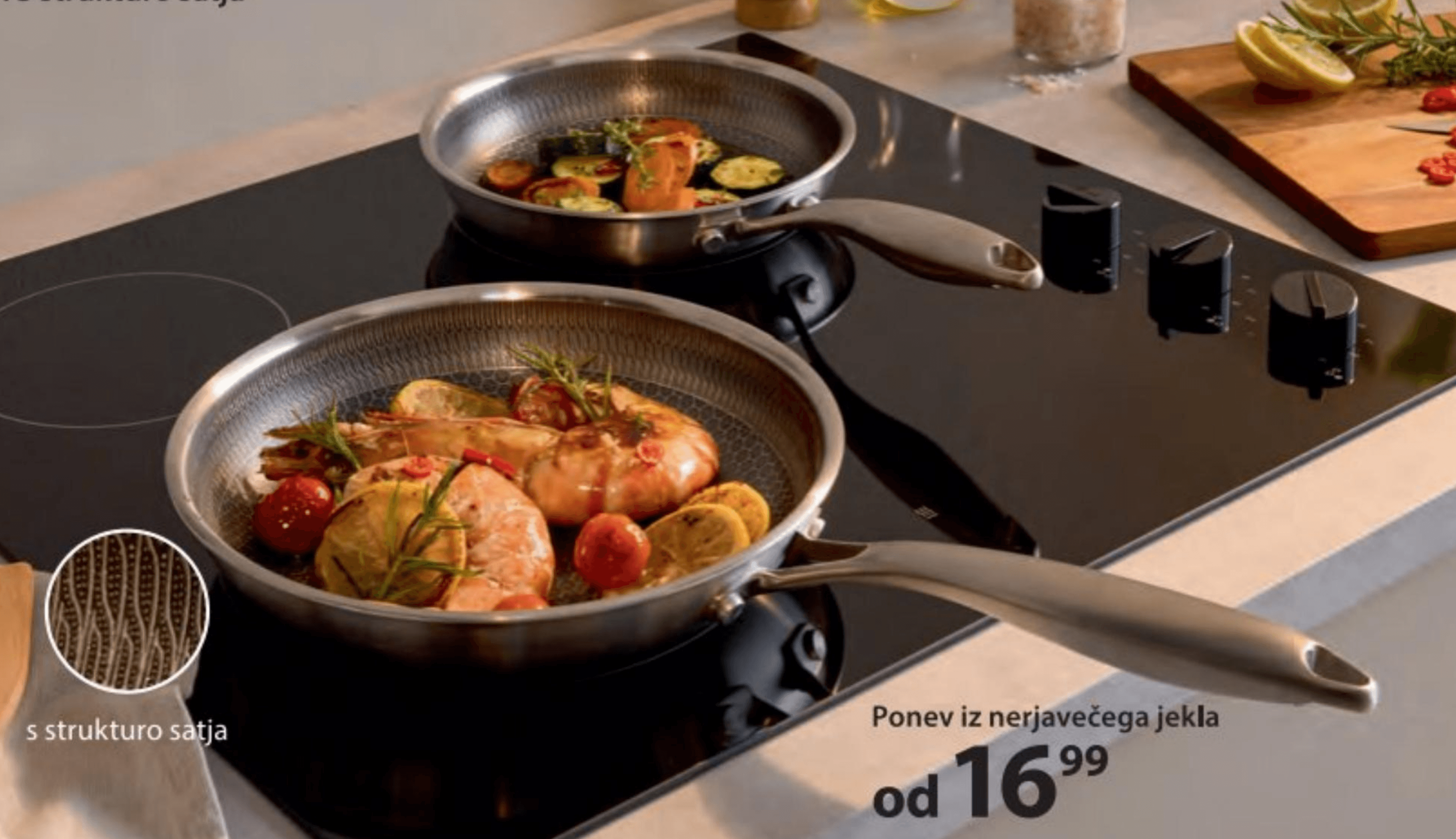 Ponev iz nerjavečega jekla