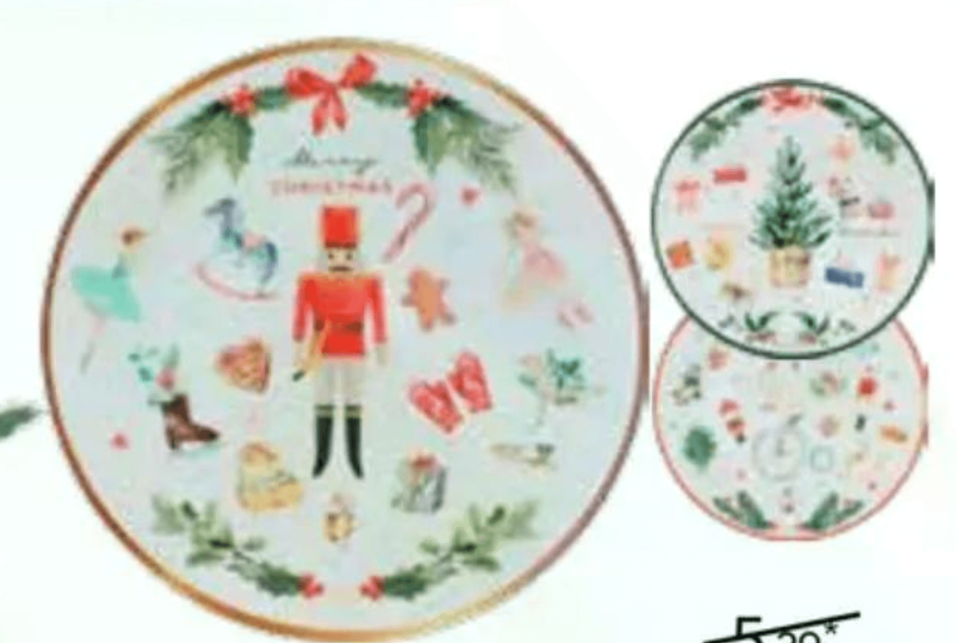 Božični krožnik Ø: 33 cm