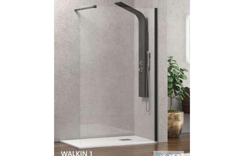 Steklena stena za prho STIL GREY 80 x 200 cm