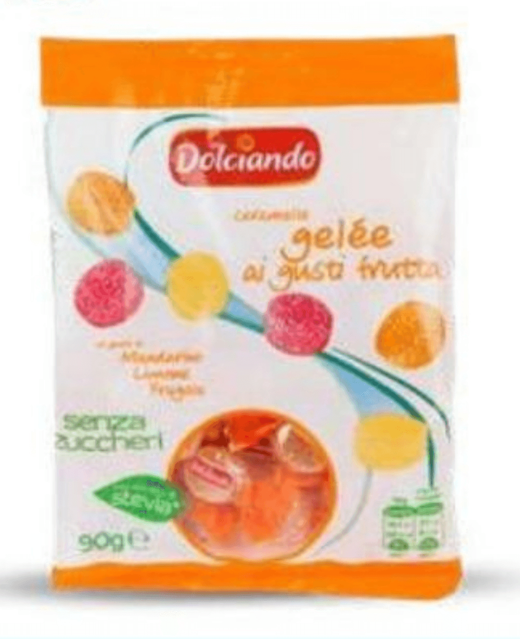 Dolciando gelée mehki sadni bonboni brez sladkorja 90 g