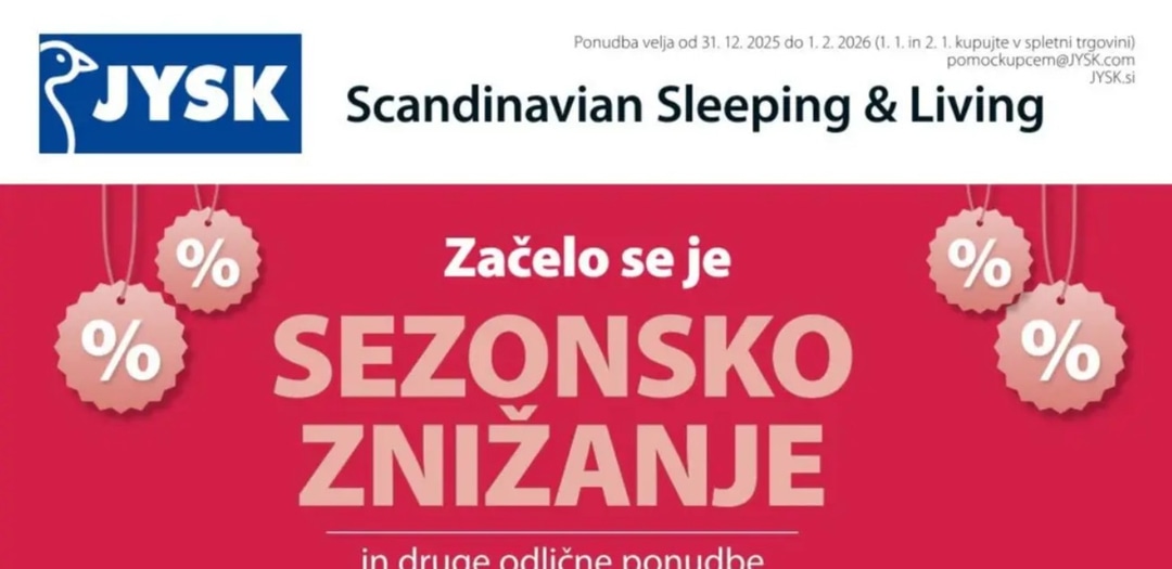 Jysk katalog: Pregled najboljših ponudb za obdobje 31.12. do 01.02.2026