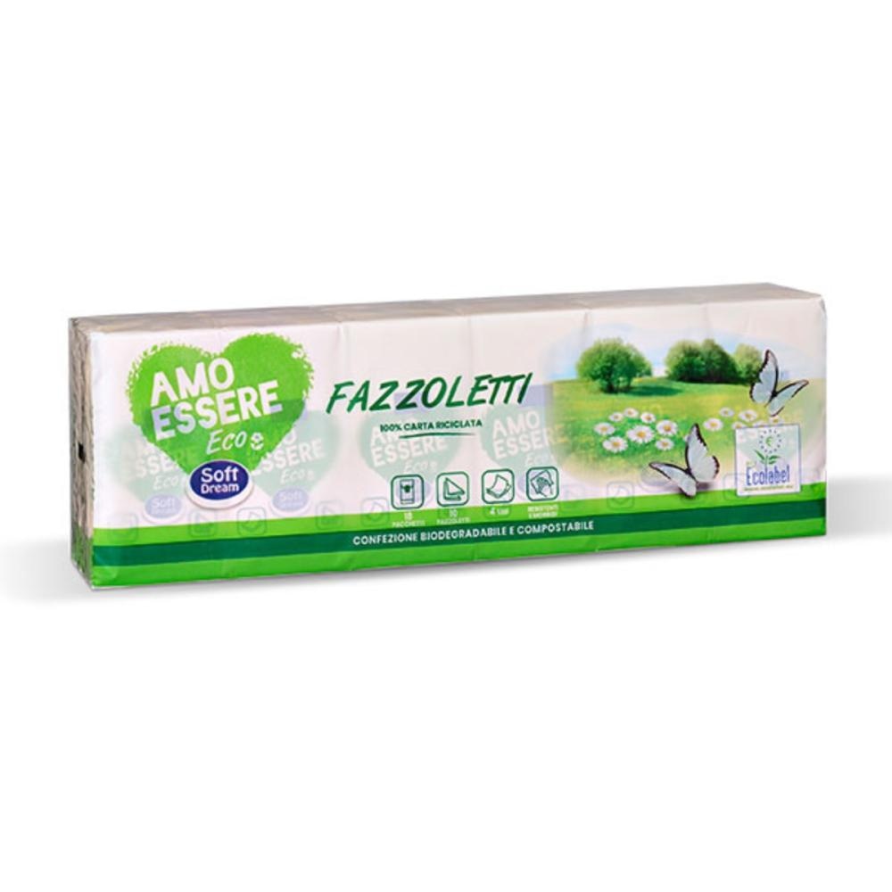 Amo Essere Eco Žepni robčki 18 x 10 kosov