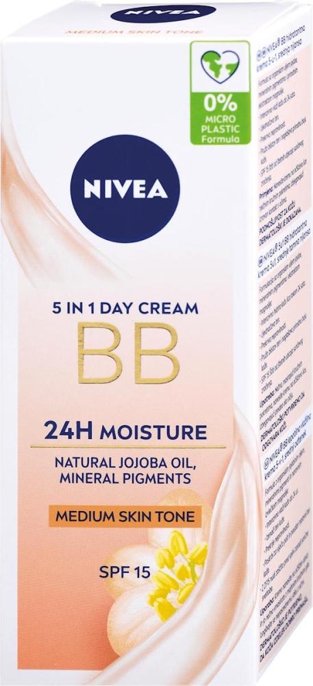 NIVEA 5 v 1 BB obarvana krema za obraz ZF 15 50 ml