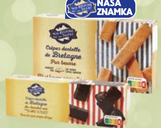 Bretonske hrustljave palačinke maslene 120 g ali s temno čokolado 100 g