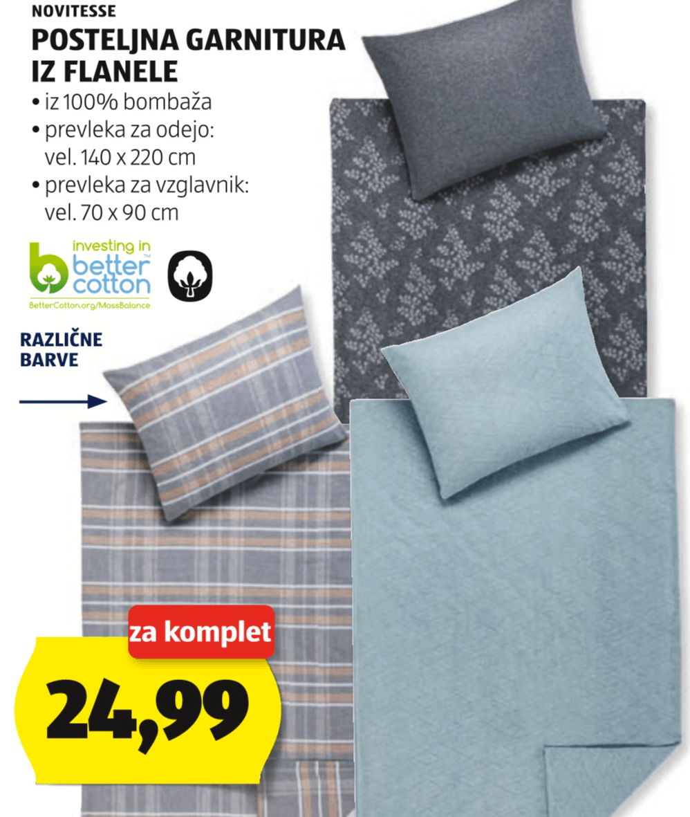 Novitesse posteljna garnitura iz flanele