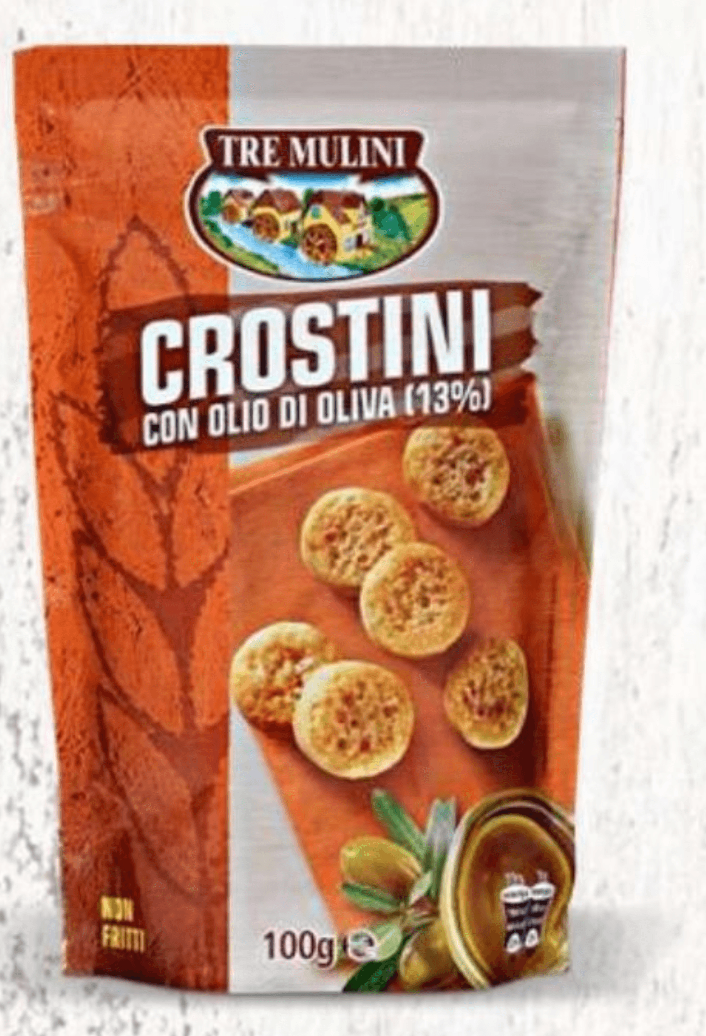 Hrustljavi kruhki Tre Mulini Crostini 100 g