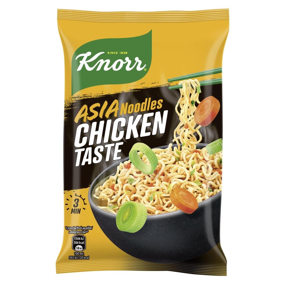 Instant Asia testenine in Pasta Snack Knorr