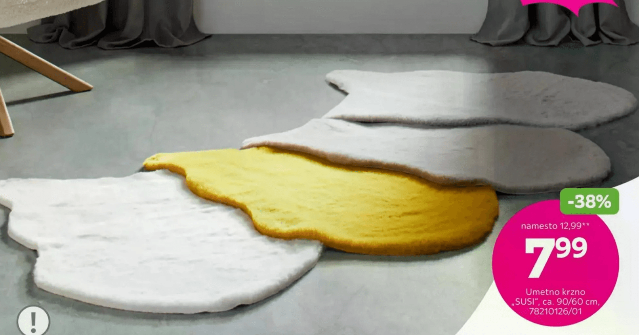 Umetno krzno „SUSI" ca. 90/60 cm