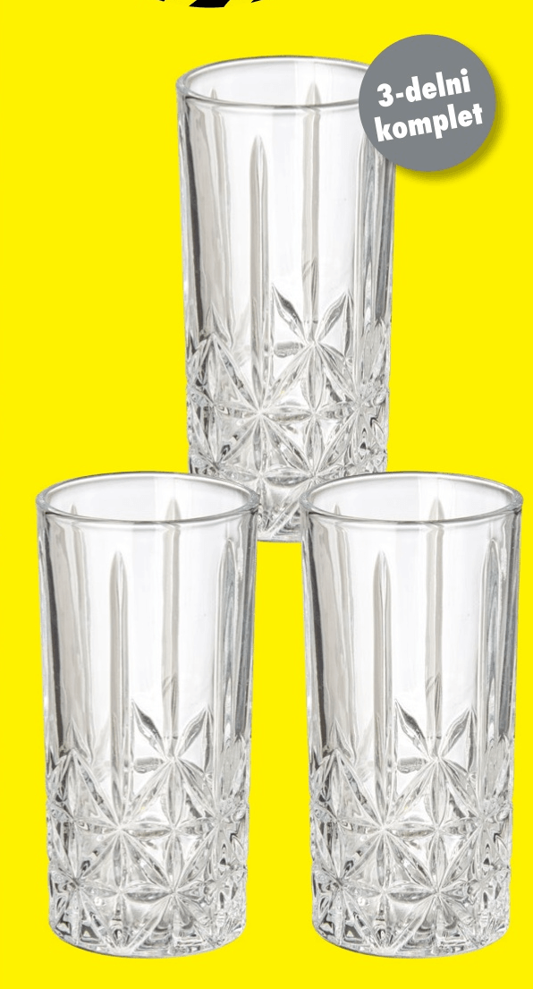 Visok kozarec 3-delni komplet