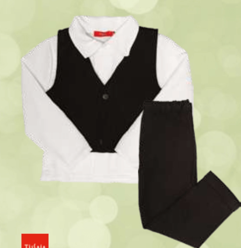 Deški 3-delni komplet: srajca + telovnik + hlače