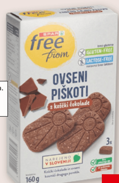SPAR free from Ovsene piškoti 180 g