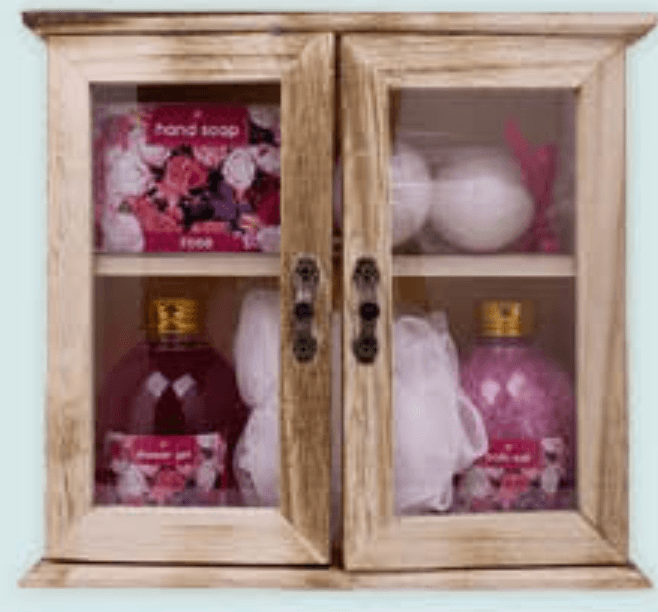 Darilni set Vrtnica v leseni škatli