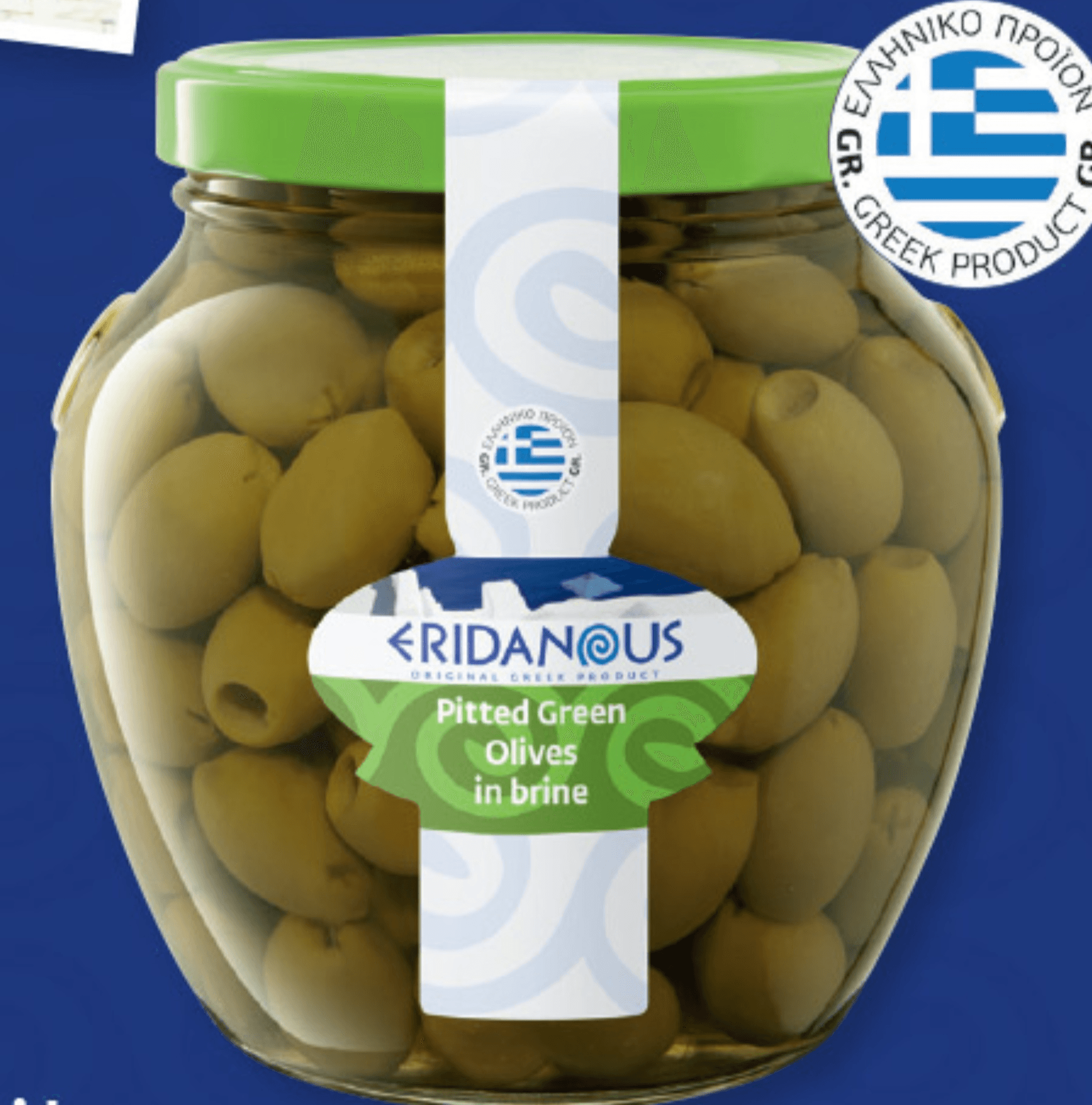 Eridanous Velike grške zelene olive 1700 ml