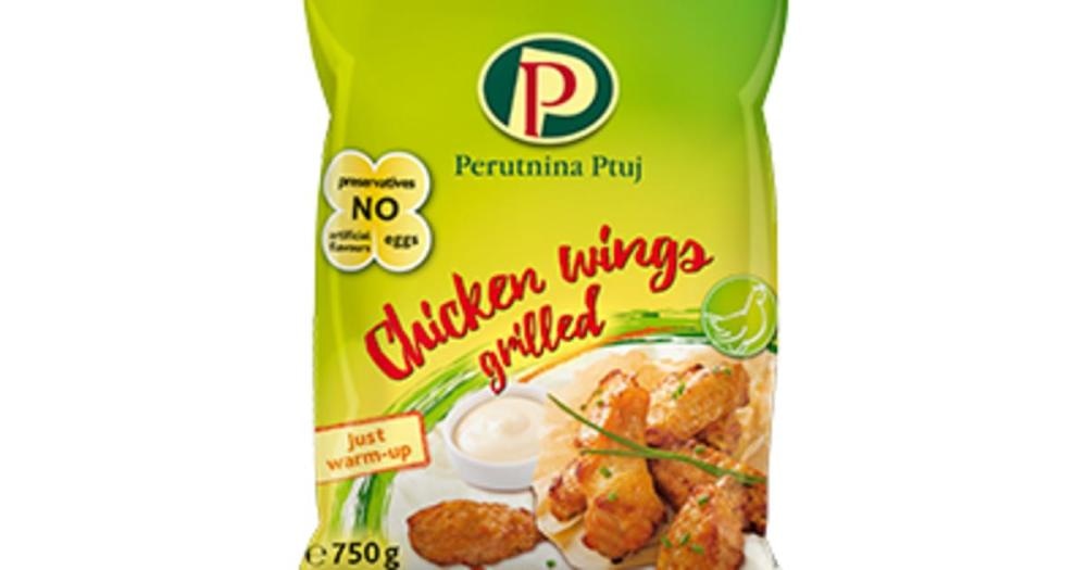 Hrustljava piščančja krilca Perutnina Ptuj 600 g