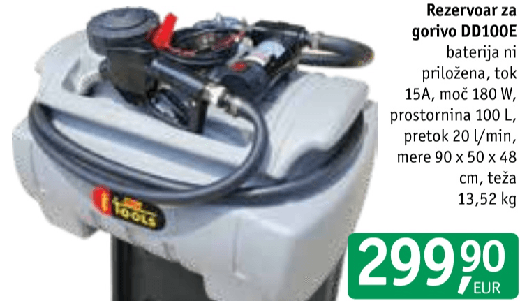 Rezervoar za gorivo DD100E 100 L