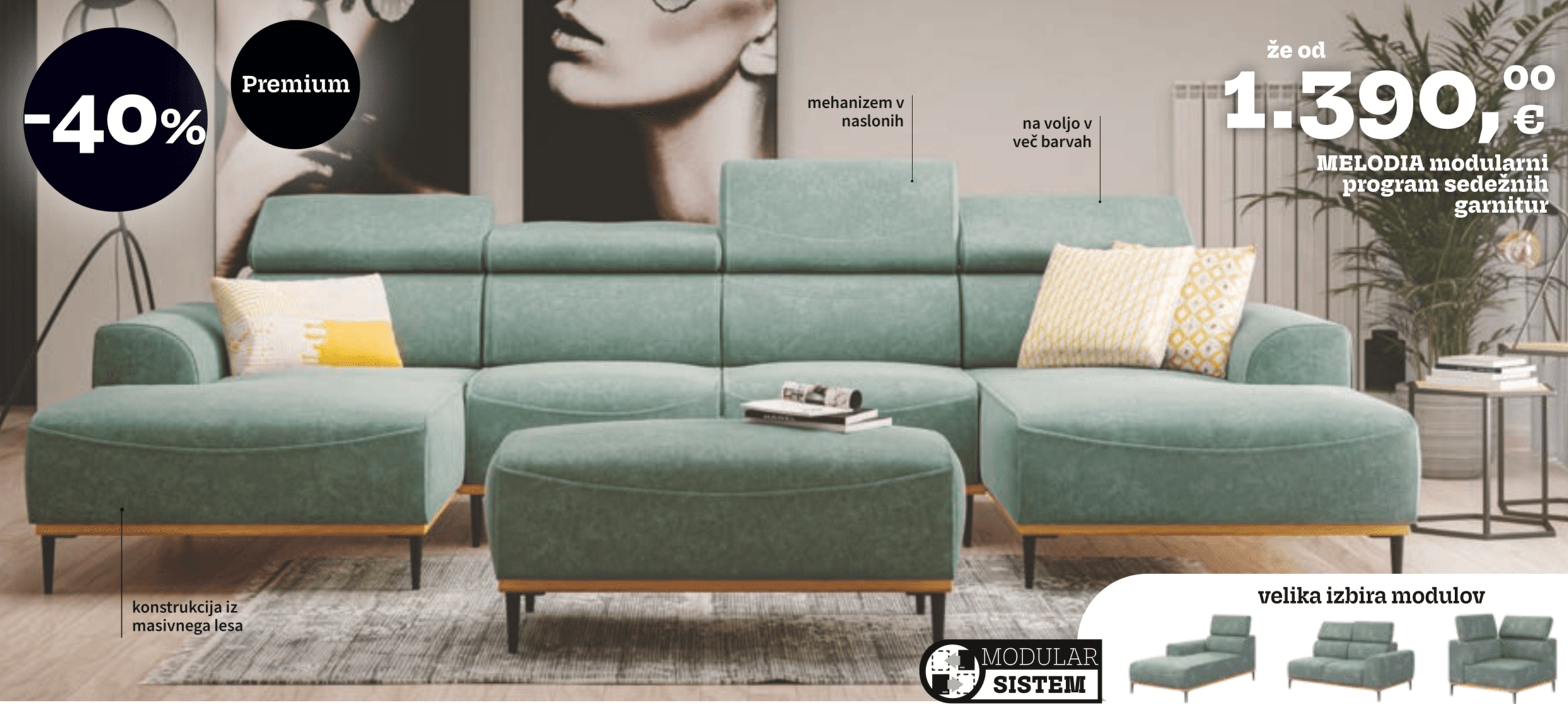 MELODIA modularni program sedežnih garnitur