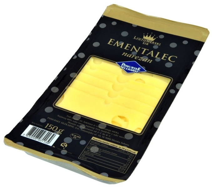 Sir Ementalec Pomurske mlekarne 150 g