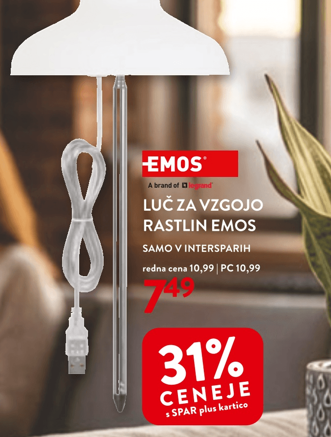 Luč za vzgojo rastlin Emos - Akcija v trgovini Spar