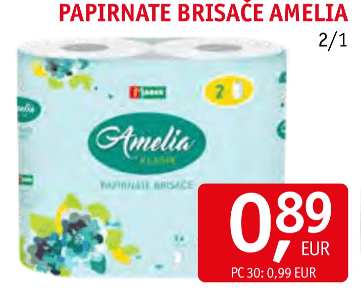 Amelia papirnate brisače 2/1