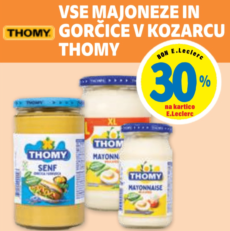 VSE MAJONEZE IN GORČICE V KOZARCU THOMY