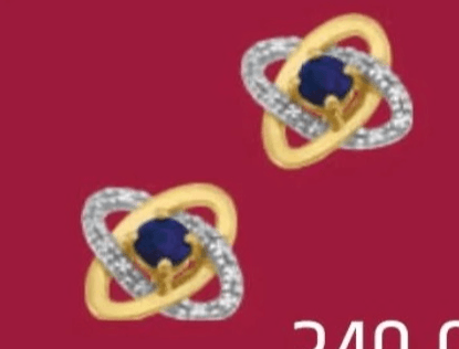 Uhani s safirjema - Akcija v trgovini E.Leclerc