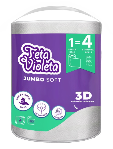 Violeta Papirnate brisače Jumbo Soft Violeta