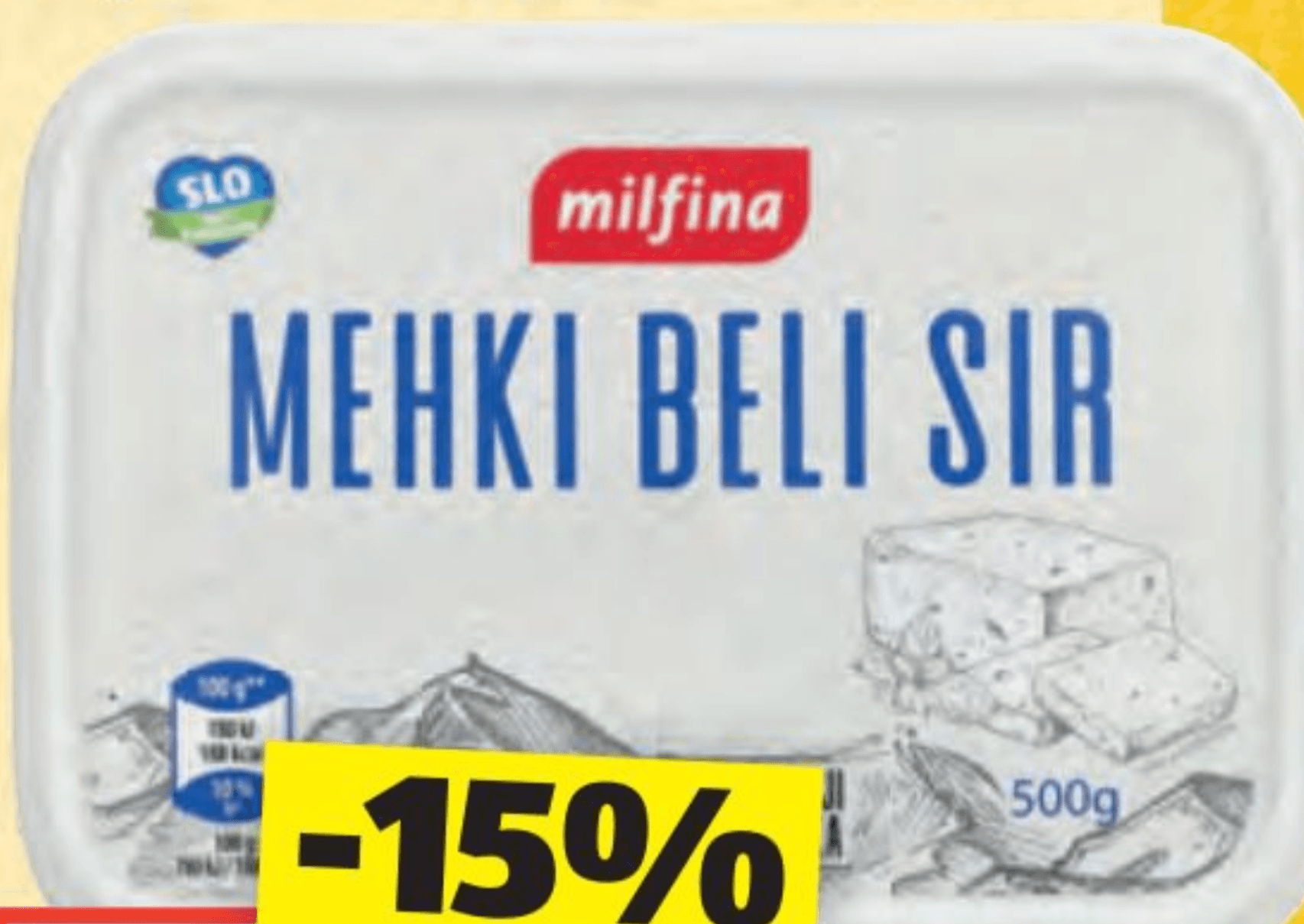 Mehki beli sir 500 g