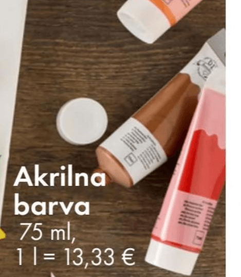 Akrilna barva 75 ml