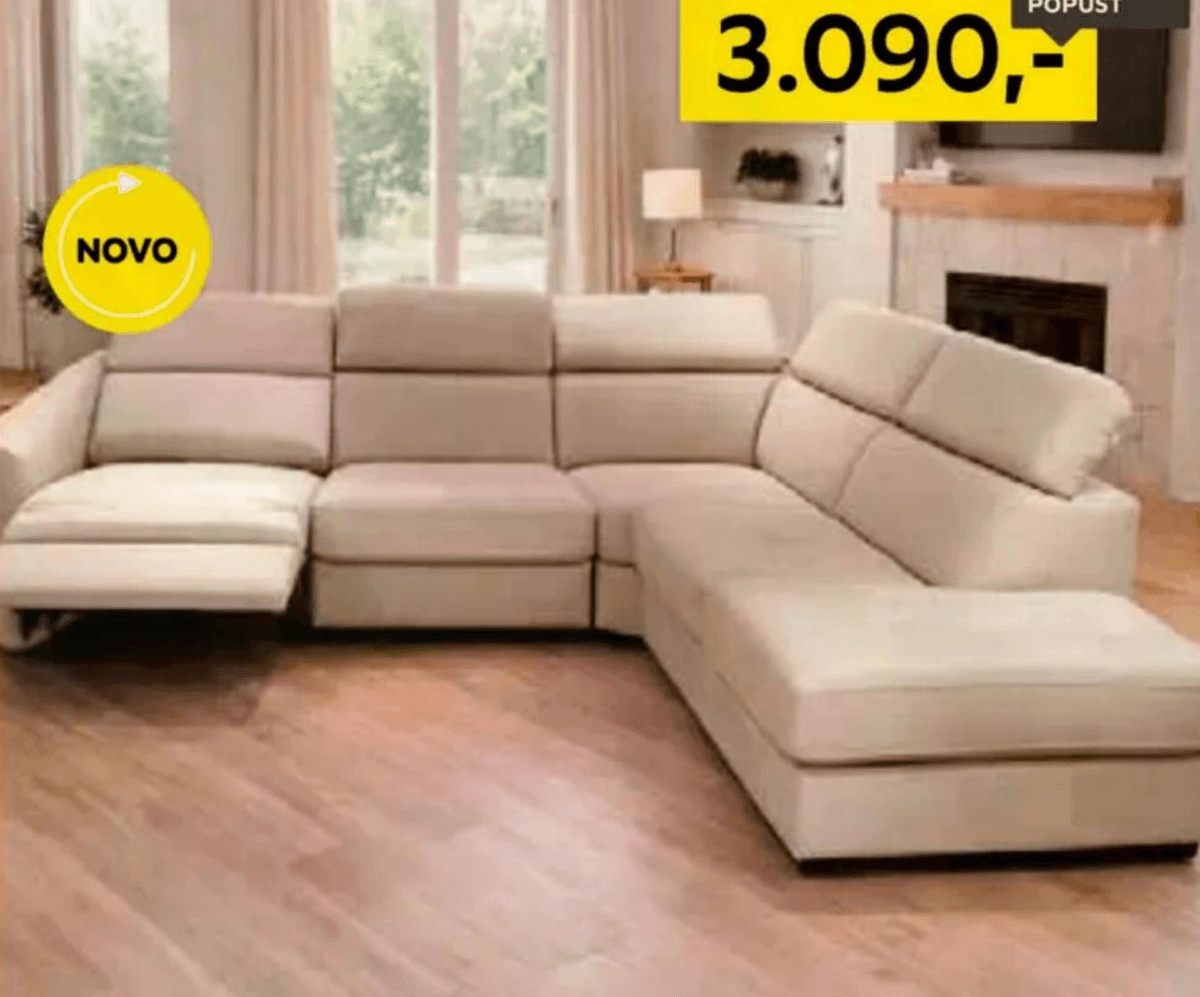 Sedežna garnitura - Akcija v trgovini Lesnina