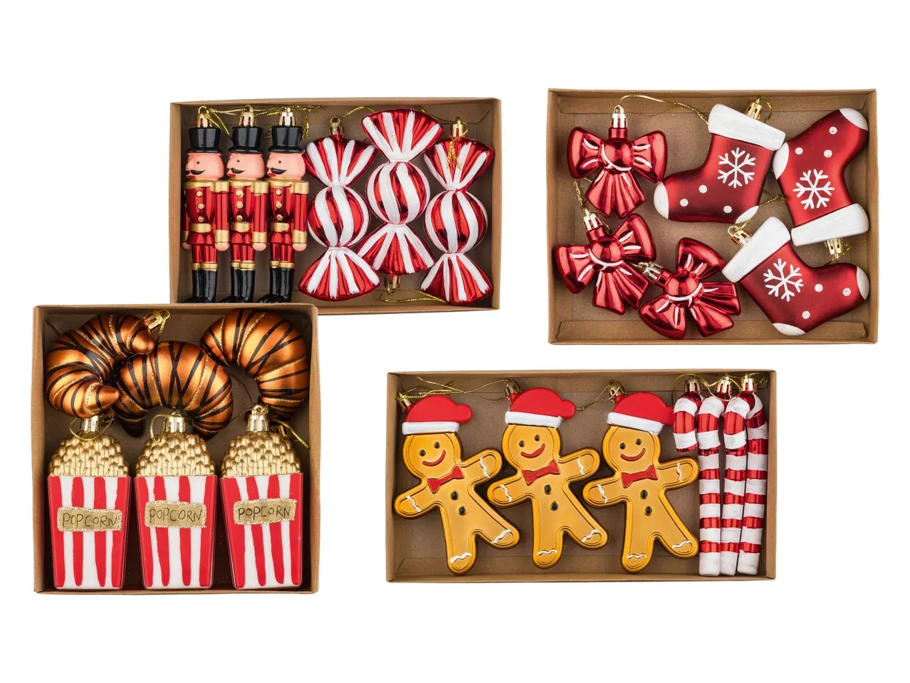 LIVARNO home Okraski za praznično drevo 6 kosov