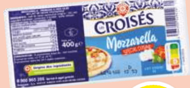 SIR MOZZARELLA 400 g Croisés - Akcija v trgovini E.Leclerc