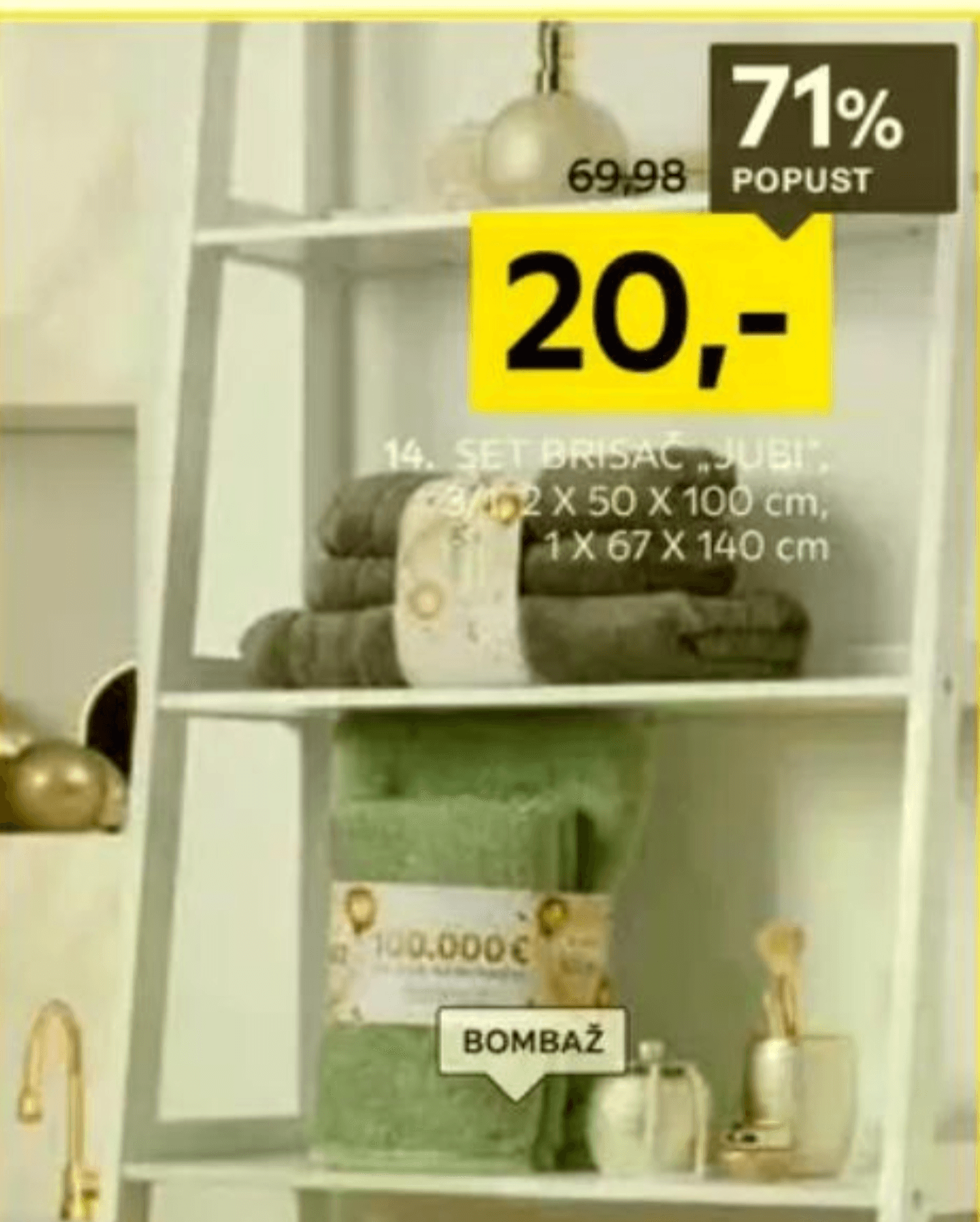 Set brisač „JUBI" 3/1, 2 X 50 X 100 cm, 1 X 67 X 140 cm