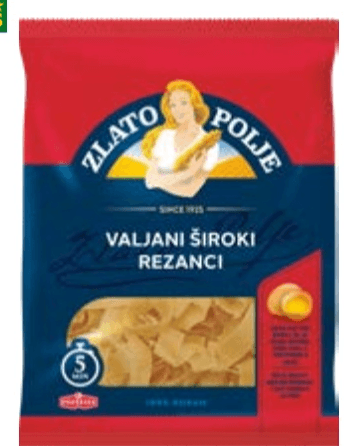 Valjani široki rezanci Zlato polje 400 g